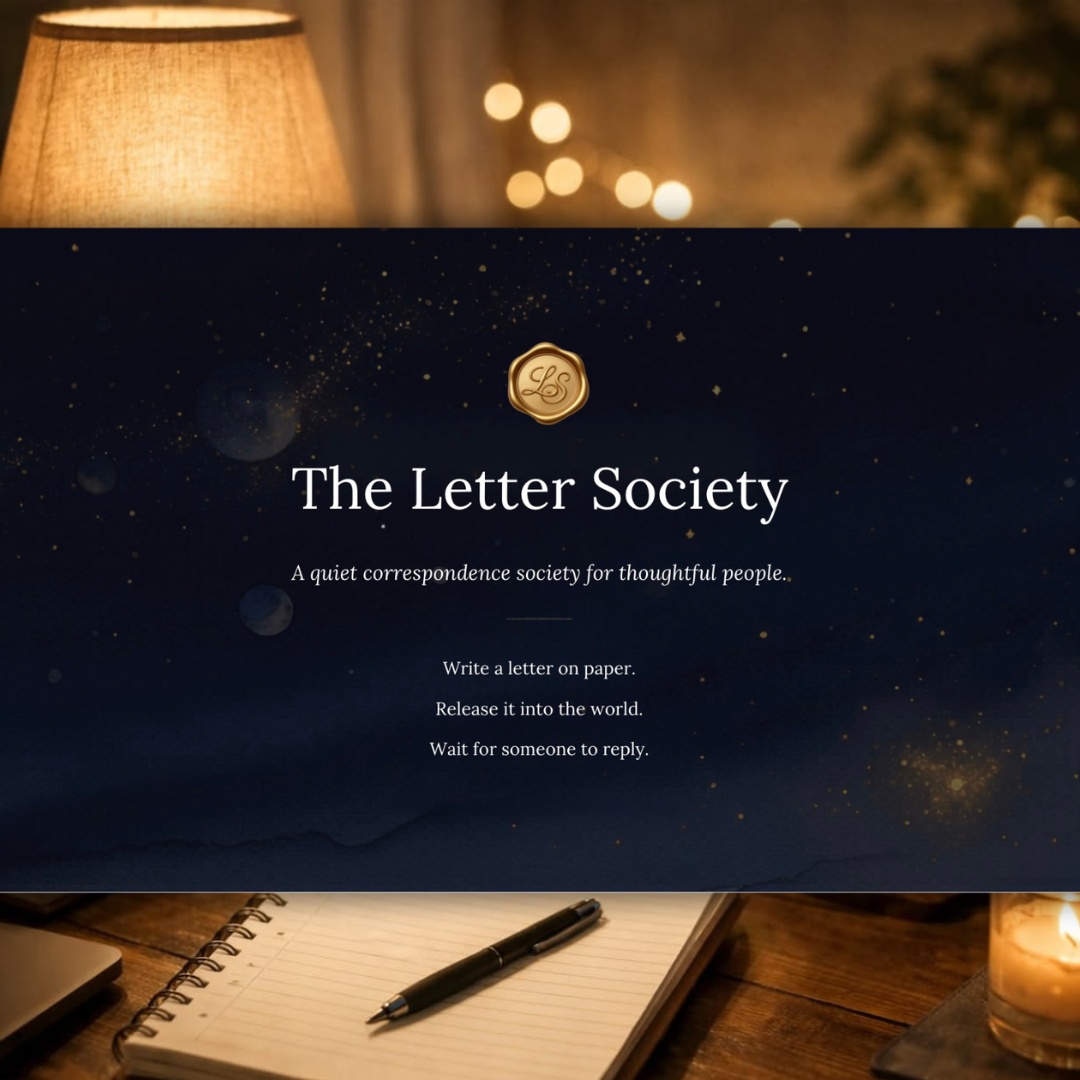 The Letter Society — a quiet correspondence society for thoughtful people